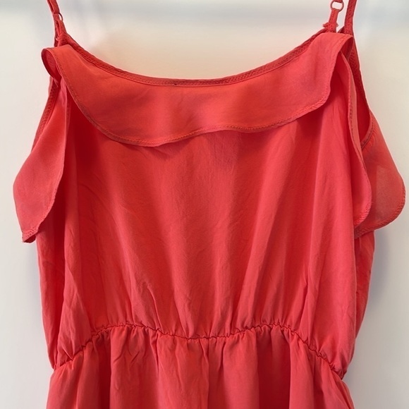 SzXS Talula Ulla Coral Ruffled Mini Dress with Side Pockets VGUC - Picture 7 of 8